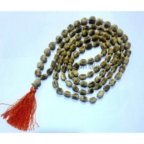 Tulsi Japa Mala Natural Cutting Bead