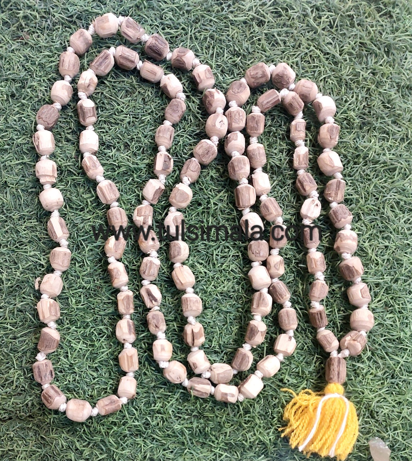 Tulsi Wood Japa Mala Natural Cutting Bead - Image 2