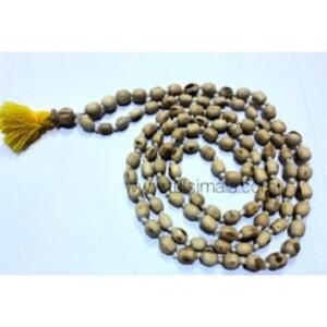 Tulsi Japa Mala Fine Quality Round Bead Mala Yellow Thread