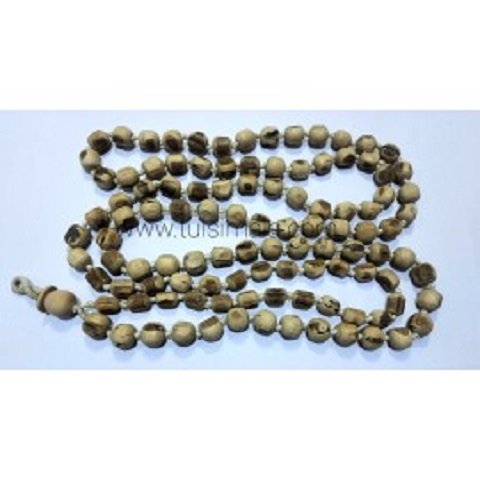Tulsi Japa Mala Natural Cutting Round Big Size Bead Mala - Image 2