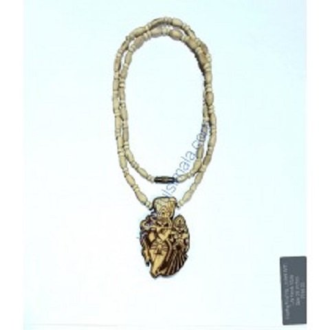 Tulsi Neck Mala With Digital Radha Krishna Print Locket