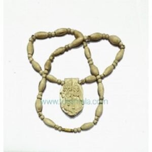 Tulsi Neck Mala With Radha Krishna Carving Locket